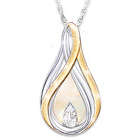 With You Still White Topaz Bereavement Pendant