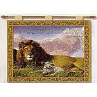 Lion and the Lamb with Bible Verse Tapestry