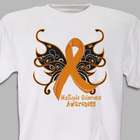 Personalized Multiple Sclerosis Butterfly Ribbon T-Shirt