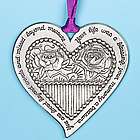 Pewter Heart Remembrance Ornament