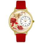Valentine's Day Watch Red Tokens in Gold Large Case