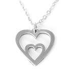 Hand Crafted Sterling Silver Double Heart Necklace