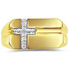 Men's Cross Diamond Ring