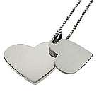 Secret Message Engravable Stainless Steel Heart Pendant