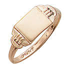 10K Yellow Gold Boys Engravable Signet Ring in Size 5