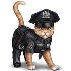 Paw and Order 4" Police Cat Figurine