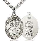 Sterling Silver Scapular Pendant with Chain
