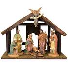 Antique Nativity with Stable 7-Piece Set