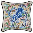 Lake Tahoe Embroidered Pillow