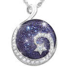 Daughter, Reach For the Stars Sterling Silver Cabochon Pendant