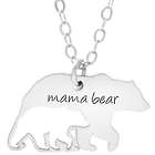 Mama Bear and Cub Sterling Silver Necklace
