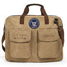 US Navy Personalized Canvas Messenger Tote Bag