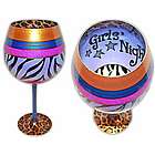 Girl's Night Out Hand Painted Reverz-Art Wine Glass