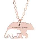 Mama Bear and Cub Rose Gold Necklace