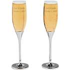 2 Bling Toasting Personalized Champagne Flutes
