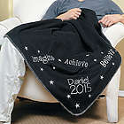 Personalized Embroidered Graduation Throw
