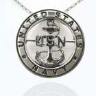 Sterling Silver US Navy Pendant