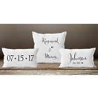 Personalized Wedding Anniversary Date Pillow Set