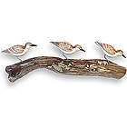 Sandpipers on Driftwood Wall Sculpture