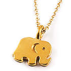 Dogeared Good Luck Elephant Gold Dipped Necklace