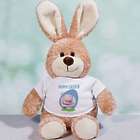 Happy Easter Bunny Stuffed Animal in Custom Photo T-Shirt