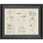 Early Automobile Patents Framed Art Print 20x24