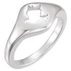 Sterling Silver Cut-Out Holy Spirit Dove Ring