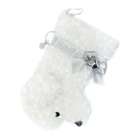 Snowball Dog Christmas Stocking in White