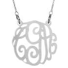 Gunmetal Acrylic Monogram Necklace