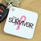 I'm a Survivor Pink Ribbon Key Chain