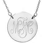 Engravable Sterling Silver Disc Necklace