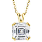 Gold-Plated Cubic Zirconia Solitaire Pendant