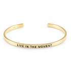 Live in the Moment Gold Message Bracelet