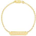 Custom Coordinate Name Bar Gold Bracelet