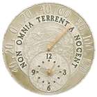 Celestial Indoor/Outdoor Thermometer Wall Clock