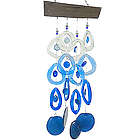 Recycled Glass Wind Chime in Glacier Blue