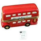 London Double Decker Bus with Removable Ticket Limoges Box
