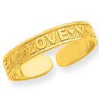 Love Heart 14K Gold Toe Ring