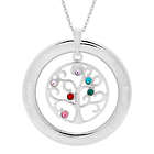 6-Stone Personalized Birthstone Crystal Family Tree Pendant