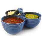 Handcrafted 3-Bowl Condiment Serving Dish