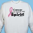 Cancer Can't Touch My Spirit! Pink Hope Ribbon Spirit Sweatshirt