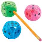 12 Colorful Dice Pencil Sharpeners