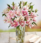 Fresh Market Double Bloom Pink Lily Bouquet
