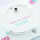 Nurse's Meaningful Message Bracelet with Heart Charm