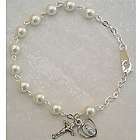 Adult's Pearl Rosary Bracelet