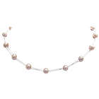 Pink Pearl Necklace in Silver