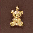 14K Gold Teddy Bear Pendant