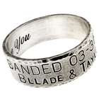 Men's Personalized Rustic Thick Silver Ring