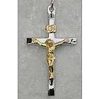 Sterling Silver Crucifix with Rhodium Plated Chain