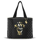 Women's Military Pride Navy Quilted Tote Bag